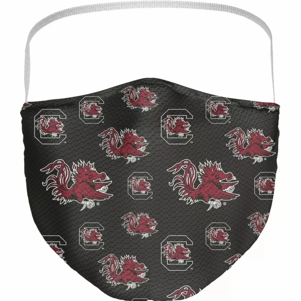 3 Pack South Carolina Gamecocks Licensed NCAA Washable Resuable Face Mask Cover.